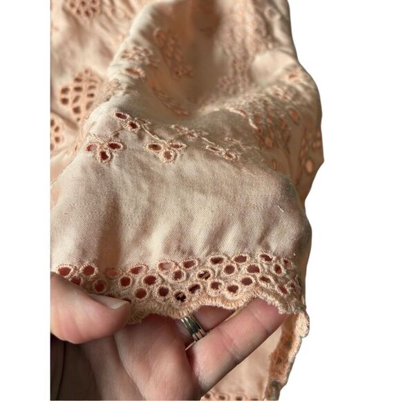 Anthropologie Vanessa Virginia Top Light Pink Sadie Eyelet Lace size 0 Sleeveles - Picture 7 of 9